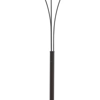 Add industrial touch to your home s interior with help of this Decorative Floor Lamp Constructed from solid metal and finished in black this lamp is sure to blend well with your existing decor It features a triad of bulbs that shine through mesh shades an