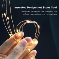 220Led Upgrade Solar Fairy Lights Outdoor Waterproof,11 Strand Solar Firefly Bunch Lights With 8 Flashing Modes Solar Waterfall Lights, Solar Watering Can Light Garden Tent String Light (Warm White)