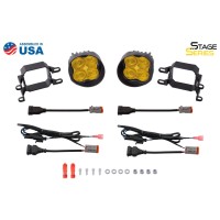 Diode Dynamics Ss3 Led Fog Light Kit Compatible With Toyota Tacoma 20162023 White Sae Fog Pro