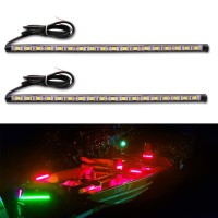 Botepon Navigation Lights For Boats Led, Boat Red And Green Bow Lights, Boat Night Fishing Lights, Deck Lights, Ip67 Waterproof For Pontoon Boat Bas Boat Dinghy Kayak Jon Boat Yacht