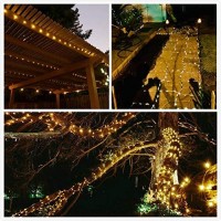 Sanjicha 72Ft 200 Led Solar String Lights Outdoor, Super Durable Solar Outdoor Lights, Waterproof Copper Wire 8 Modes Solar Fairy Lights For Garden Patio Tree Party Wedding (Warm White, One Pack)