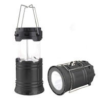 Led Camping Lantern, Solar And Rechargeable Lantern Flashlight Collapsible And Portable Light For Daily/Camp/Hiking/Night Fishing/Emergency/Hurricanes/Storm(Black, 1 Pack)