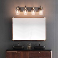 Presde Bathroom Vanity Light Fixtures Over Mirror Vintage 4 Light Bronze Brushed Black Lighting For Bathroom