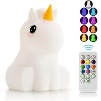 Pamano Led Nursery Night Lights For Kids Usb Rechargeable Animal Silicone Lamps With Touch Sensor And Remote Control Portable