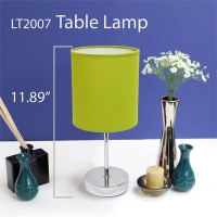 A lovely inexpensive and practical table lamp to meet your basic fashion lighting needs This mini lamp features a chrome base and fabric shade Perfect for living room bedroom office kids room or college dormFeatures Fabric shade Mini chrome base Perfect f