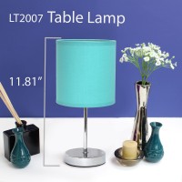 A lovely inexpensive and practical table lamp to meet your basic fashion lighting needs This mini lamp features a chrome base and fabric shade Perfect for living room bedroom office kids room or college dormFeaturesFabric shadeMini chrome basePerfect for 