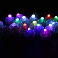 Hurrise Led Mini Round Ball Balloon Light, 100 Pcs Long Standby Time Ball Lights For Paper Lantern Balloon Party Wedding Decoration(Multicolor)