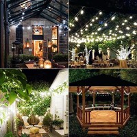 Brizlabs Solar Globe String Lights, 38.35Ft 60 Led Solar String Lights Outdoor, 8 Modes Crystal Ball Solar Powered Patio Lights Waterproof For Tree Patio Garden Wedding Yard Bistro Balcony, Cool White