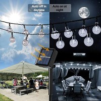 Brizlabs Solar Globe String Lights, 38.35Ft 60 Led Solar String Lights Outdoor, 8 Modes Crystal Ball Solar Powered Patio Lights Waterproof For Tree Patio Garden Wedding Yard Bistro Balcony, Cool White