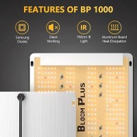 Bloom Plus Led Grow Light Bp 1000W 2X2Ft Coverage Sunlike Full Spectrum Grow Light For Indoor Plants With 336Packs Samsung Diode