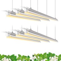 Barrina Plant Grow Light, 252W(6 X 42W, 1400W Equivalent), Full Spectrum, Led Grow Light Strips, T8 Integrated Growing Lamp Fixture, Grow Shop Light, With On/Off Switch, 6-Pack