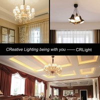 Crlight Led Candelabra Bulb 25W Equivalent 250Lm, 3000K Soft White 2W Led Chandelier Light Bulbs, E12 Vintage Edison Ca11 Clear Glass Candle Bulbs, Non-Dimmable Version, 12 Pack