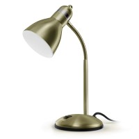 Lepower Metal Desk Lamp, Adjustable Goose Neck Table Lamp, Eye-Caring Study Desk Lamps For Bedroom, Study Room And Office (Bronze)