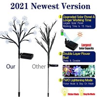 Tonulax Solar Garden Lights - Newest Solar Powered Landscape Tree Lights With Larger Solar Capacity, Solar Decorative Lights Outdoor For Pathway, Patio, Front Yard Decoration(2 Pack)