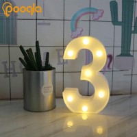 Pooqla Warm White LED Marquee Number Light (3)