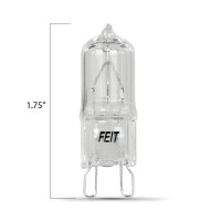 Feit Electric Bpq40/G9/Rp/12 40W Warm White Dimmable Halogen G9 Light Bulb, 3000K, 12-Pack