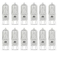 Feit Electric Bpq40/G9/Rp/12 40W Warm White Dimmable Halogen G9 Light Bulb, 3000K, 12-Pack