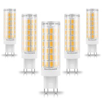 Ziomitus G9 Led Bulbs 75W 80W 100W T4 Clear Halogen Equivalent,1000Lm,3000K Soft Warm White,Ac120V G9 8W Bi-Pin Led Corn Light Bulb For Chandelier Pendant Wall Ceiling Ligting,Non-Flicker,5Pack