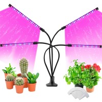 Led Grow Lights For Indoor Plants - Jueyingbaili Gooseneck Plant Lights With Red Blue Full Spectrum, Auto On/Off 3 9 12 Timer, 9 Dimmable Levels Clip Plant Growing Lamp (With Power Adapter)