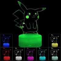 Jiakai 3D Illusion Night Light,7 Colors Gradual Changing Touch Switch Usb Table Lamp For Holiday Gifts Or Home Decorations(White)