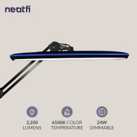 Neatfi Xl 2 200 Lumens Led Desk Lamp With Clamp 23 Inches 24W Bright Desk Light Adjustable Arm Dimmable Lamp For Home Office