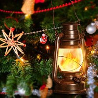 Led Vintage Lantern Flickering Flame, Indoor/Outdoor Hanging Decorations Lanterns For Patio Waterproof, Remote Control, Timer, Christmas Decorative Lanterns Battery Powered For Terrace,Lawn,Fireplace