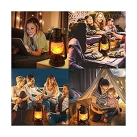 Led Vintage Lantern Flickering Flame, Indoor/Outdoor Hanging Decorations Lanterns For Patio Waterproof, Remote Control, Timer, Christmas Decorative Lanterns Battery Powered For Terrace,Lawn,Fireplace