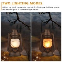 Led Vintage Lantern Flickering Flame, Indoor/Outdoor Hanging Decorations Lanterns For Patio Waterproof, Remote Control, Timer, Christmas Decorative Lanterns Battery Powered For Terrace,Lawn,Fireplace