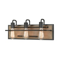 Copley 3-Light Vanity Light In Matte Black And Aspen