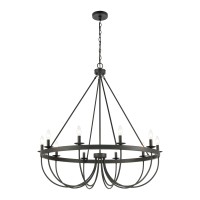 Williamson 10-Light Chandelier In Black