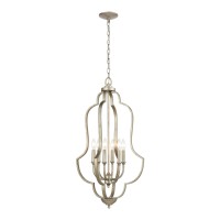 Lanesboro 6-Light Pendant In Dusted Silver