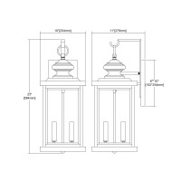 Minersville 3-Light Outdoor Sconce In Matte Black With Antique Speckled Glass