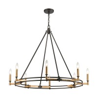 Talia 8-Light Chandelier In Oil Rubbed Bronze And Satin Brass