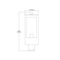 Angus 1-Light Outdoor Post Mount In Charcoal With Seedy Glass Enclosure