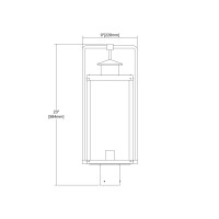 Crested Butte 1-Light Outdoor Post Mount In Vintage Brass With Clear Glass Enclosure