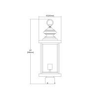 Minersville 1-Light Outdoor Post Mount In Matte Black With Antique Speckled Glass