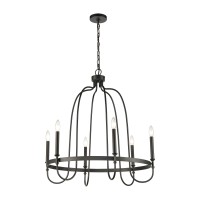 Wickshire 6-Light Chandelier In Matte Black