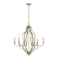 Lanesboro 6-Light Chandelier In Dusted Silver