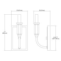 Glendon 1-Light Sconce In Matte Black And Burnished Brass