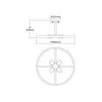 Wheeling 4-Light Semi Flush In Matte Black And Dark Oak