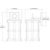 Annenberg 14'' High 1-Light Outdoor Sconce - Anvil Iron