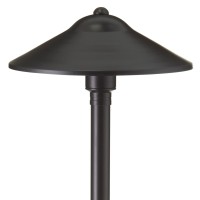 Volt Max Spread 12V Black Brass Path Light 25 Tall 9 Shade