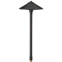 Volt Max Spread 12V Black Brass Path Light 25 Tall 9 Shade