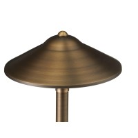 Volt Max Spread 12V Solid Cast Brass Path Light 25 Tall 9 Shade