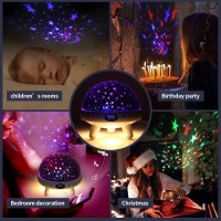 Baby Night Light Star Projector Night Light Projector For Kids Room With Sound Machine White Noise Machine For Sleeping Soother