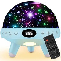 Night Light For Kids Room With Sound Machine Baby Night Light Star Projector White Noise Machine For Sleeping Soother Nursery Lamp 9 Natural Sounds 20 Lullabies Remote Control Timer