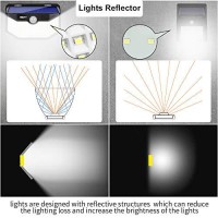 Solar Lights Outdoor 120 Led With Lights Reflector And 3 Lighting Modes,Solar Motion Sensor Security Lights, Ip65 Waterproof Solar Powered Wall Lights For Garden Patio Yard Deck Pendant Lights(4Pack)