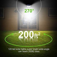 Solar Lights Outdoor 120 Led With Lights Reflector And 3 Lighting Modes,Solar Motion Sensor Security Lights, Ip65 Waterproof Solar Powered Wall Lights For Garden Patio Yard Deck Pendant Lights(4Pack)