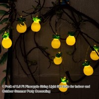 Abeja Pineapple String Lights, 8.5Ft Pineapple Fairy Lights With 10 Pineapple Lights Decorations, Pineapple Tropical Theme Lights, Summer Patio String Lights For Home Hawaiian Party Camping Bars Decor