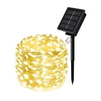 Maokot Solar Christmas Lights, 200 Led Solar String Lights ,72Ft 8 Modes Solar Fairy Lights,Copper Wire Solar Christmas Lights For Garden Patio Party Christmas Lights(Warm White)